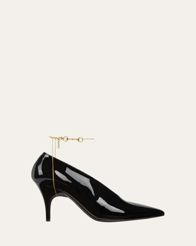 Musa Vernic Patent Leather Anklet Pumps